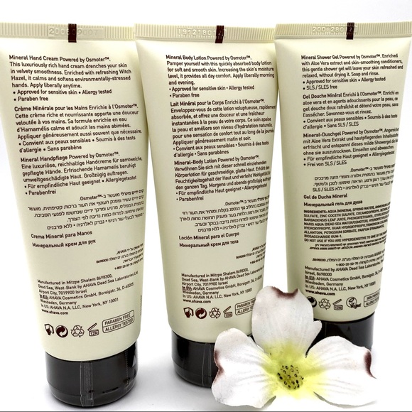 AHAVA Mineral Body Lotion, Shower Gel & Hand Cream Boxed Set - Picture 3 of 14